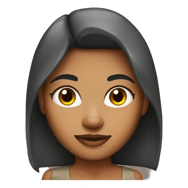 Tan skin girl with wolf cut sticker