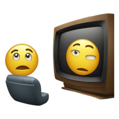 watching tv and money sticker