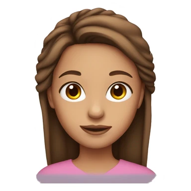 Girl with brown hair and hoop earrings  sticker