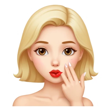 Cute woman sending kisses sticker