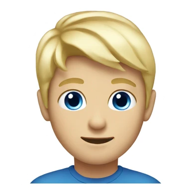 boy with blonde hair and blue eye sticker