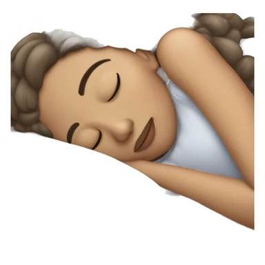 woman asleep on stomach sticker
