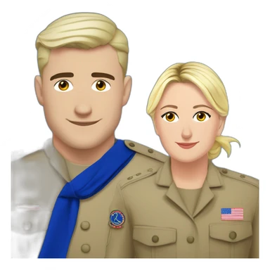 Marine le pen et Jordan bardella sticker