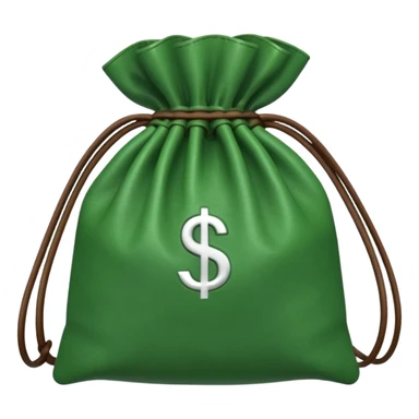 Cash bag green sticker