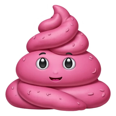 Pink 💩 realistic sticker