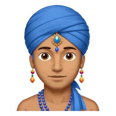 diwali man with blue turban and diwali sticker
