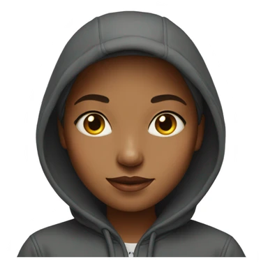 young woman, cool, in hoodie sticker
