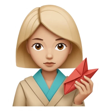 the woman who does origami sticker
