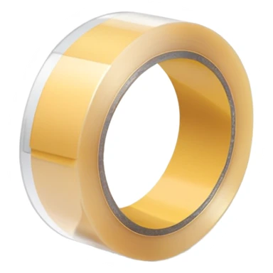 A roll of transparent scotch tape sticker