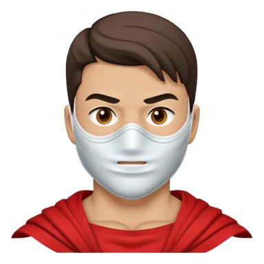 “hero with half-face mask sticker