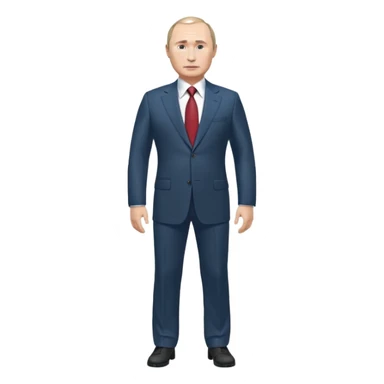 путин во весь рост, голова больше тела  sticker