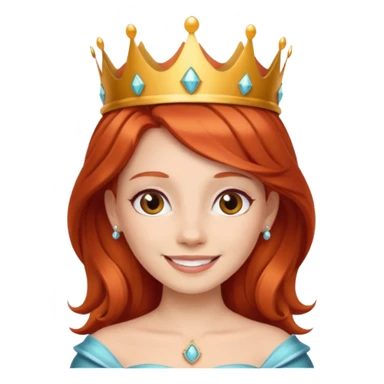 Emoji princesa ruiva sticker
