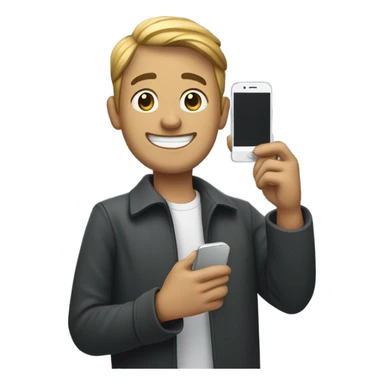 man taking a selfie in front of a grave  sticker