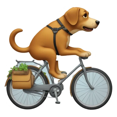 un perro fumando en bici sticker