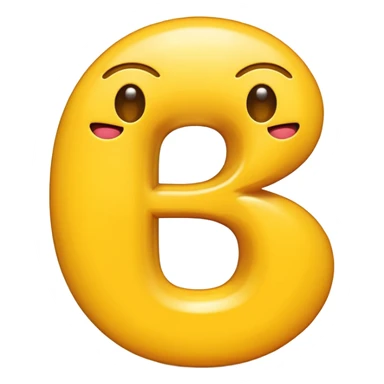 make the letter b with laughing emojis sticker