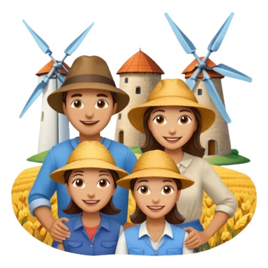  People WEARİNG ÇİFTÇİ HAT with  Windmills sticker