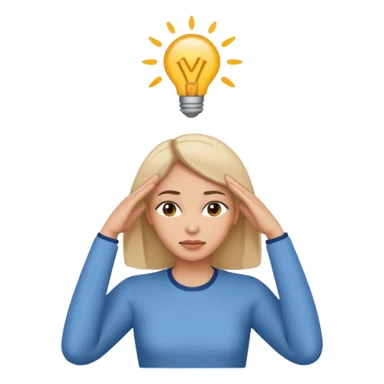 decision gesture women hand on  top of the head sticker