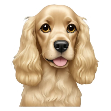 Cocker spaniel with blond girl sticker