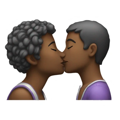 Two people kiss sticker