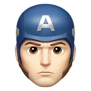 Captain America face sticker