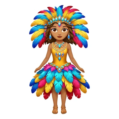 carnival-mas-costume,colorfull dress sticker