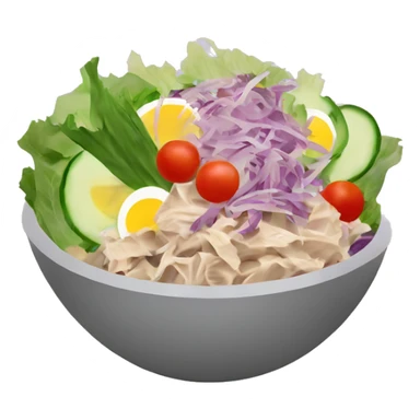 Tuna salad with cabbage purple carrot cucumber  Tomatoes mustard  sticker