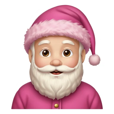 santa with pink fluffy hat without a beard sticker
