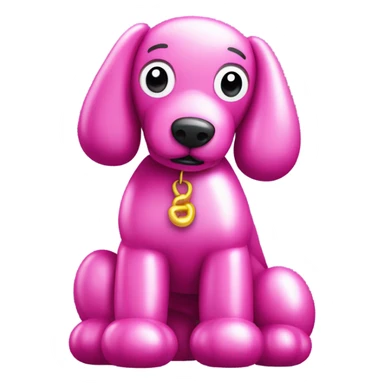 Pink balloon dog sticker