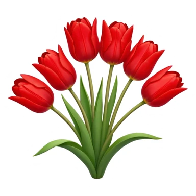 bouquet of 5 tulip sticker