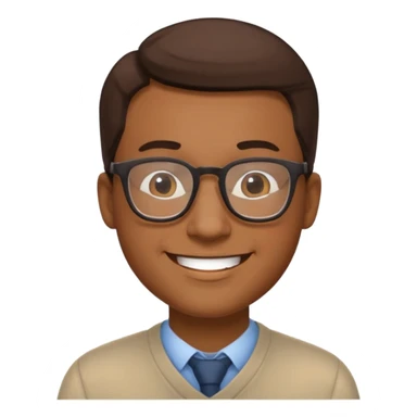 Hombre con lentes  sticker