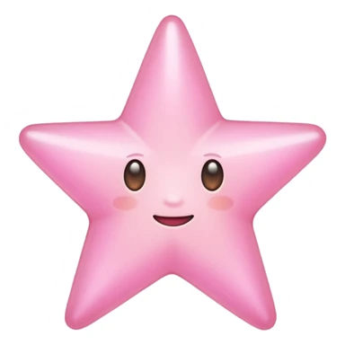 simple pastel pink star sticker
