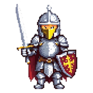 Dark knight with armor and sword sticker