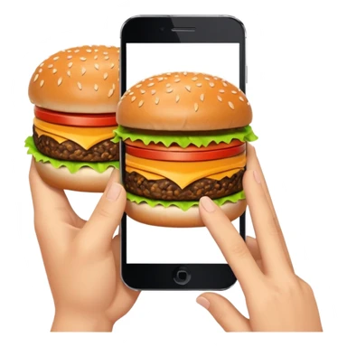 picture of a hamburguer in a phone sticker