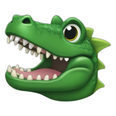 cara de cocodrilo divertida sticker
