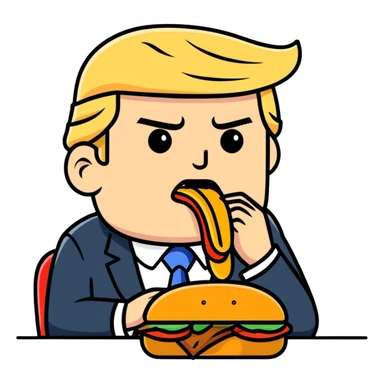 Trump eating a shit sandwich sticker
