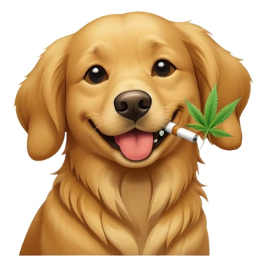 dog smoking weed sticker
