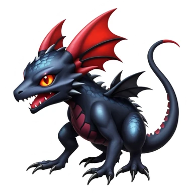 Shiny Epic Badass Gothic Evil Noibat-Salandit-Darkrai-Litten-Hybrid sticker