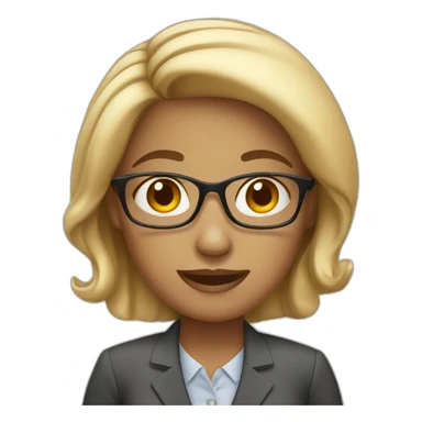 lady office worker sticker