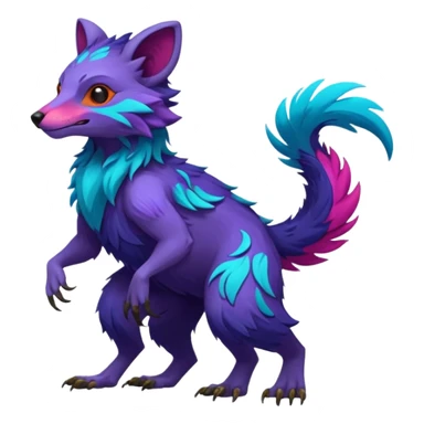 Anthropomorphic digitigrade Vernid-creature by LiLaiRa (full body) sticker