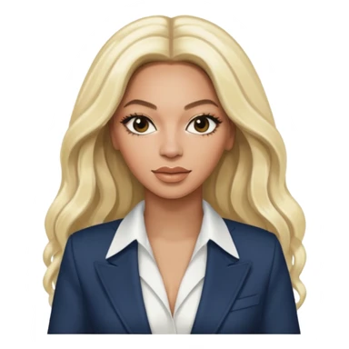 Beyonce from Destiny's Child with long platinum blonde hair sticker