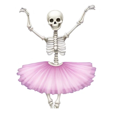 Shiny ballerina skeleton  sticker