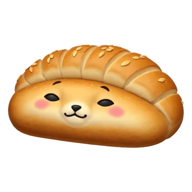 bread loaf taking a nap sticker