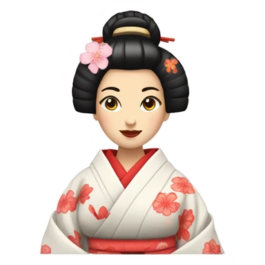 Geisha with kimono sticker