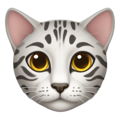 cat bengal Gris sticker