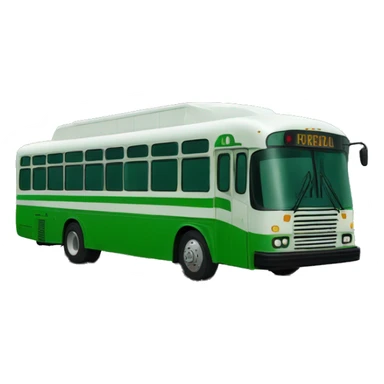 bus à impérial vert  sticker