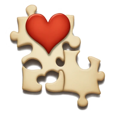 puzzle piece in the shape  a heart sticker