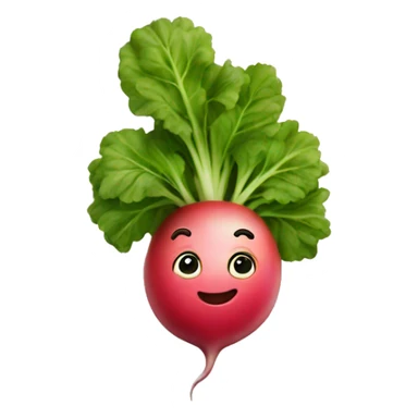 radish with face sticker