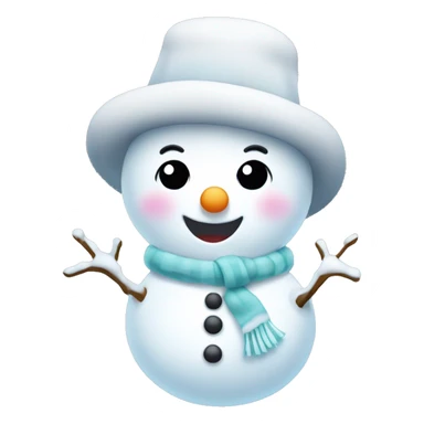 A cute girlie snowman sticker