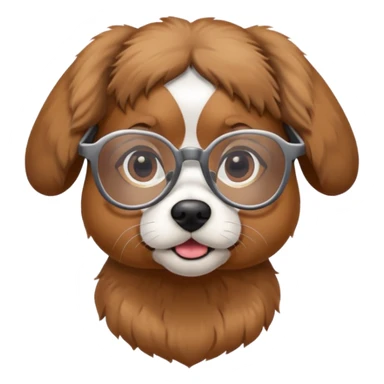 dog wearing grany sticker