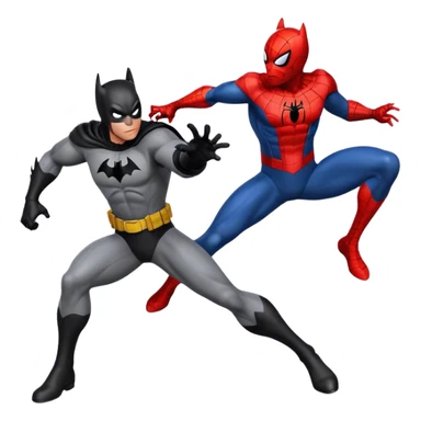 Batman vs spiderman sticker